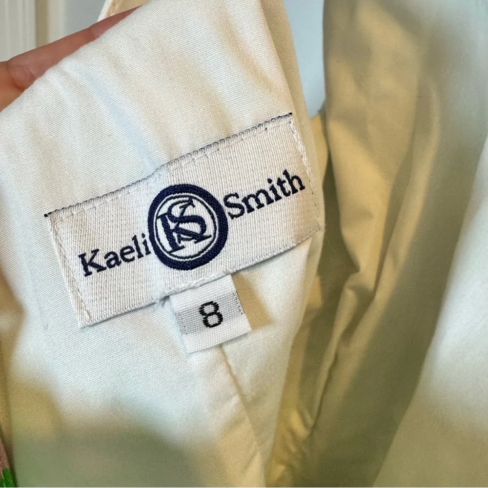 Kaeli Smith Annie Shift Dress Size 8 Pink Green Preppy Golf Tennis Golf - Picture 3 of 5